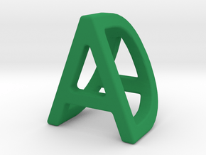 AD DA - Two way letter pendant in Green Processed Versatile Plastic