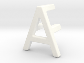 AF FA - Two way letter pendant in White Processed Versatile Plastic
