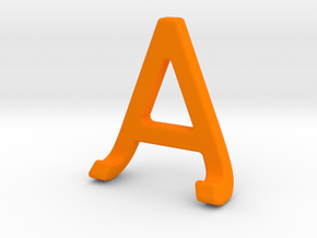 AJ JA - Two way letter pendant in Orange Processed Versatile Plastic