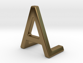 AL LA - Two way letter pendant in Polished Bronze