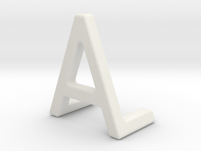 AL LA - Two way letter pendant in White Natural Versatile Plastic