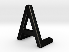 AL LA - Two way letter pendant in Matte Black Steel