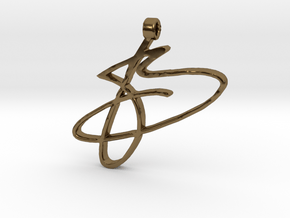 B Borys Handschrift in Polished Bronze