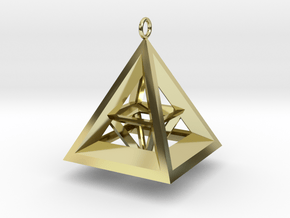 Trine Pendant in 18k Gold Plated Brass