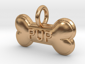 PUP charm in Polished Bronze