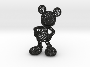 Mickey Voronoi 100mm in Black Natural Versatile Plastic