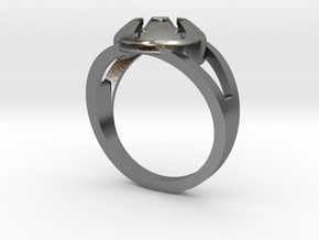 Matrix Ring in Polished Silver