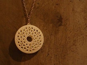 Islamic Inspired Geometric 3D Pendant in White Natural Versatile Plastic