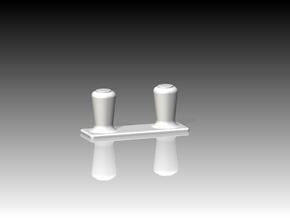 6 x Large Vent Bollards 1/96 in Smooth Fine Detail Plastic