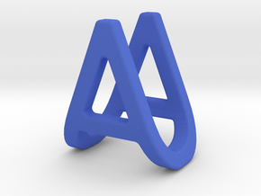 AU UA - Two way letter pendant in Blue Processed Versatile Plastic