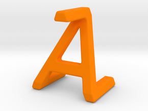 AZ ZA - Two way letter pendant in Orange Processed Versatile Plastic