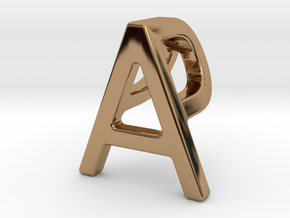 AP PA - Two way letter pendant in Polished Brass