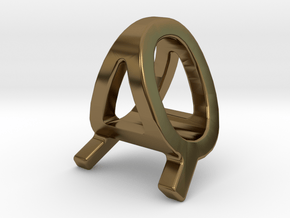AQ QA - Two way letter pendant in Polished Bronze