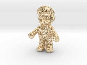 Mario Wireframe 100mm in 14k Gold Plated Brass