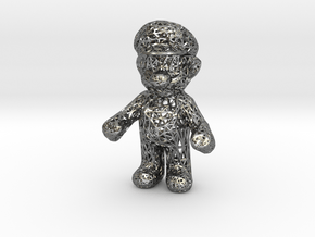 Mario Wireframe 100mm in Polished Silver