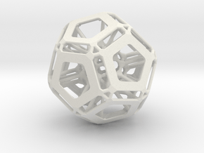 Dodecahedron (Inspired by nature) in White Natural Versatile Plastic