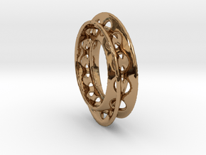 Moebius Ring 2  1.5mm Thickness  in Polished Brass