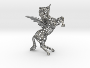 Pegasus Voronoi 80mm in Natural Silver
