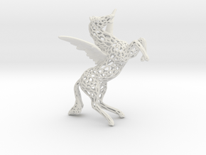 Pegasus Voronoi 80mm in White Natural Versatile Plastic