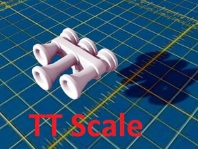 Locomotive 3 Chime Horns Type 3-1 & 3-2 TT Scale in Smooth Fine Detail Plastic