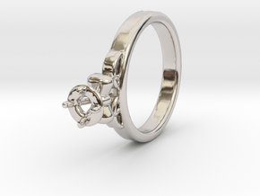 Ø20.4 Mm Diamond Ring Ø4.8 Mm Fit with bow in Platinum