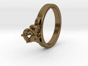 Ø20.4 Mm Diamond Ring Ø4.8 Mm Fit with bow in Natural Bronze