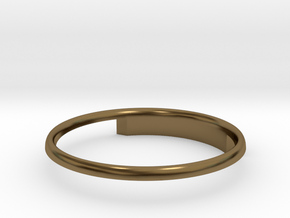Half Round Ring 16.7mm in Polished Bronze