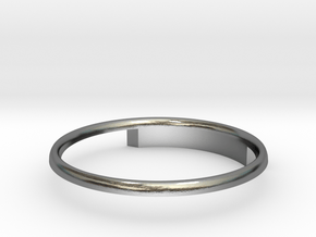 Half Round Ring 16.7mm in Polished Silver