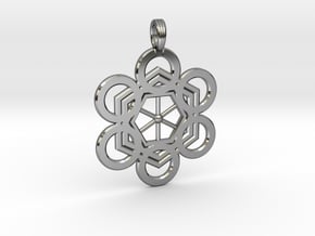 META-ENERGY GRID in Fine Detail Polished Silver