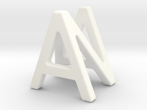 AN NA - Two way letter pendant in White Processed Versatile Plastic
