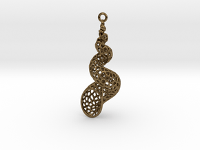 Turitella SeaShell Voronoi Pattern - elongated in Natural Bronze