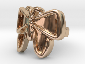 The Unfolding Butterfly Ring Size (US Size 6) in 14k Rose Gold Plated Brass
