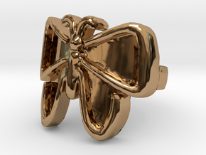 The Unfolding Butterfly Ring Size (US Size 6) in Polished Brass