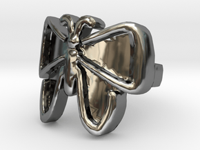 The Unfolding Butterfly Ring Size (US Size 6) in Fine Detail Polished Silver