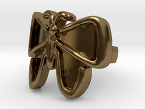 The Unfolding Butterfly Ring Size (US Size 7) in Polished Bronze