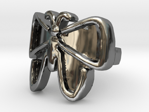 The Unfolding Butterfly Ring Size (US Size 7) in Fine Detail Polished Silver