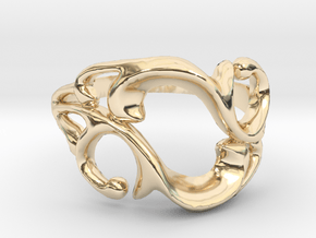 'Like Vines We Intertwine' Ring in 14k Gold Plated Brass
