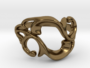 'Like Vines We Intertwine' Ring in Polished Bronze