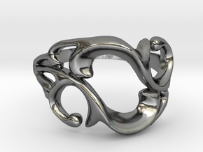 'Like Vines We Intertwine' Ring in Fine Detail Polished Silver