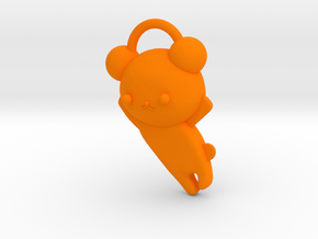 3D BEAR in Orange Processed Versatile Plastic