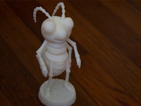 The Grub - animation character in White Natural Versatile Plastic