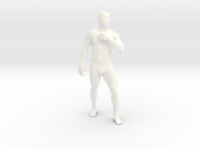 Strong male body 004 scale in 10cm in White Processed Versatile Plastic