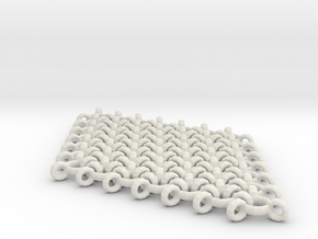 Interlinked Wave Single Pendant Earring in White Natural Versatile Plastic