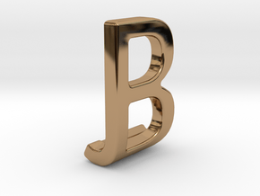Two way letter pendant - BJ JB in Polished Brass