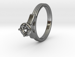 ø18.80 Mm Diamond Ring ø4.8 Mm Fit in Fine Detail Polished Silver