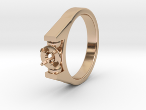 Ø20.57 Mm Diamond Ring Ø4.8 Mm Fit in 14k Rose Gold Plated Brass