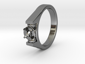 Ø20.57 Mm Diamond Ring Ø4.8 Mm Fit in Fine Detail Polished Silver