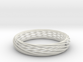 Mobius Bracelet in White Natural Versatile Plastic