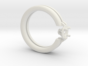 17.50 Mm Diamond Ring 4.8 Mm Fit Model Open in White Natural Versatile Plastic