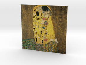 The Kiss (Gustav Klimt) in Full Color Sandstone